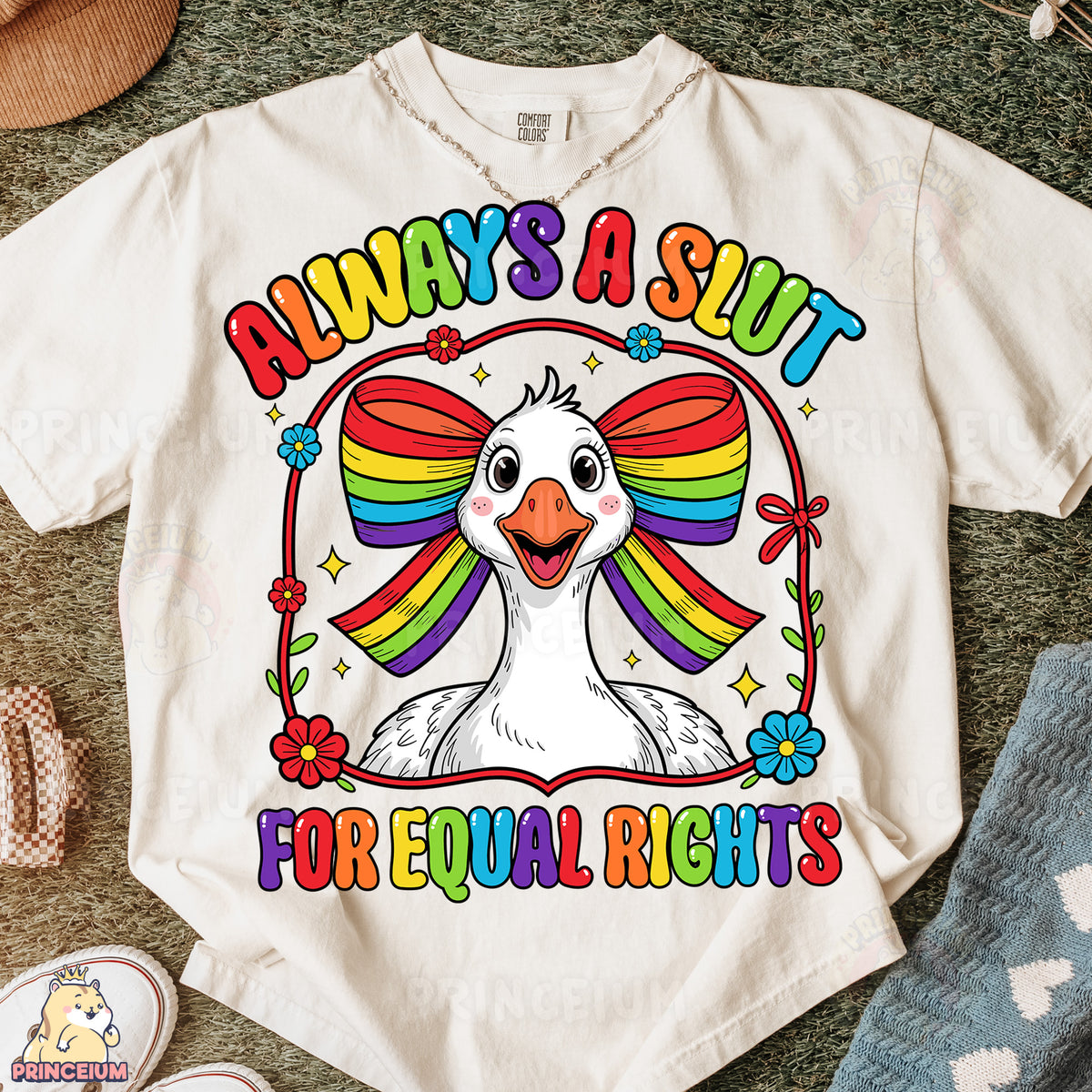 a t - shirt with a picture of a bird on it