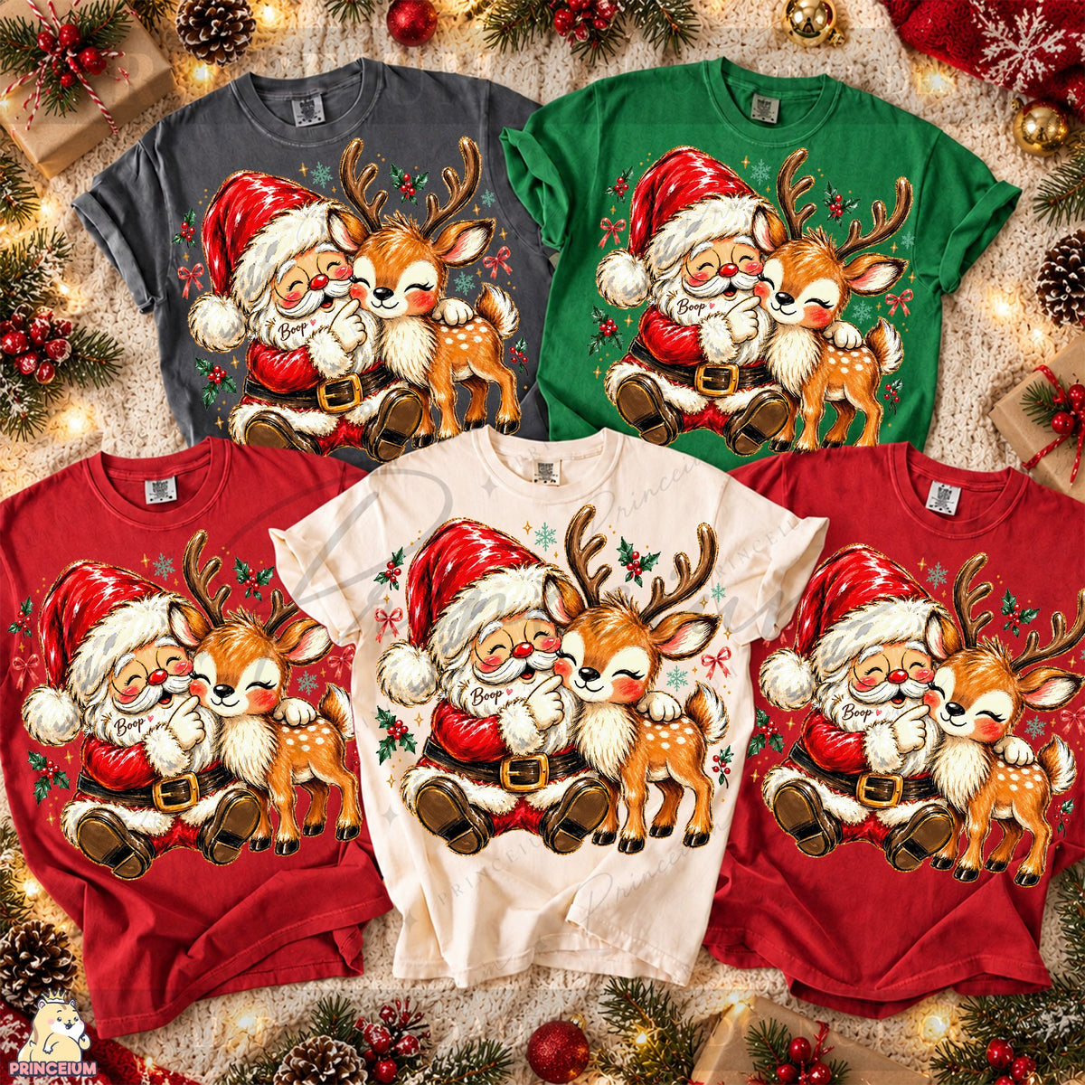 Santa Boop & Reindeer Hug