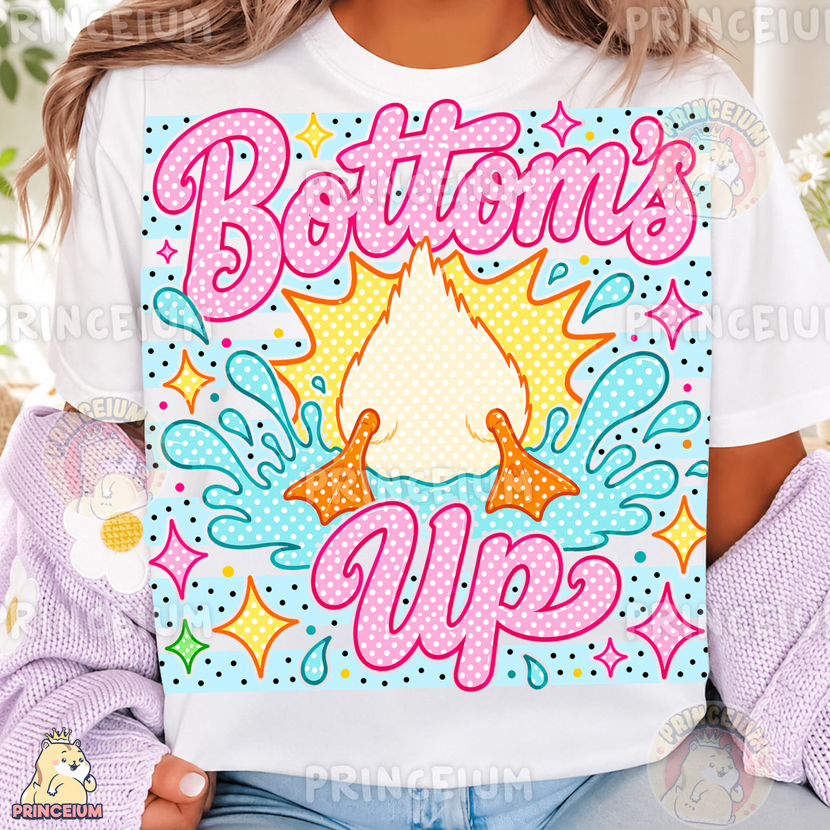 Bottoms Up Duck Sublimation Design PNG Funny Summer Splash Digital Download NEW26