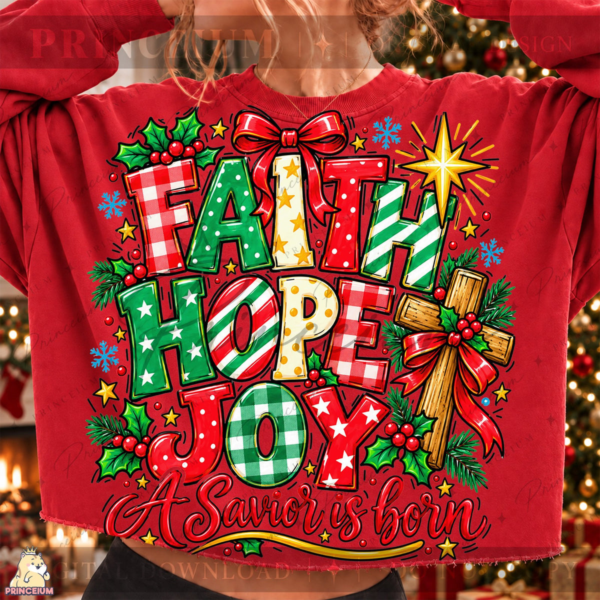 Faith Hope Joy A Savior Is Born Front and Back