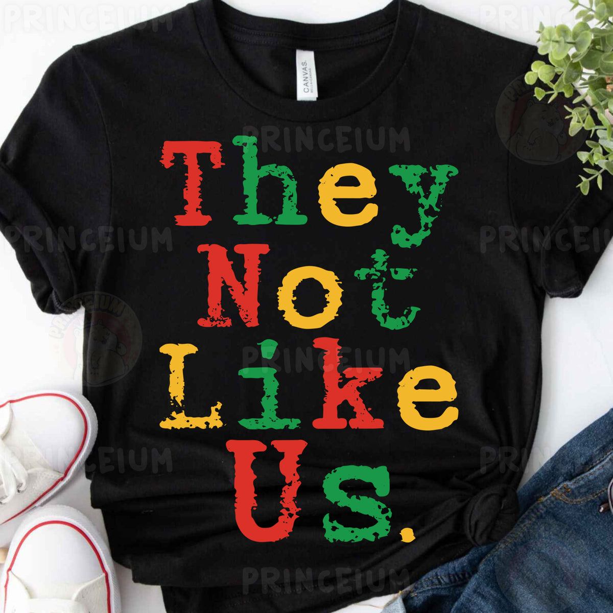 a t - shirt that says they not like us