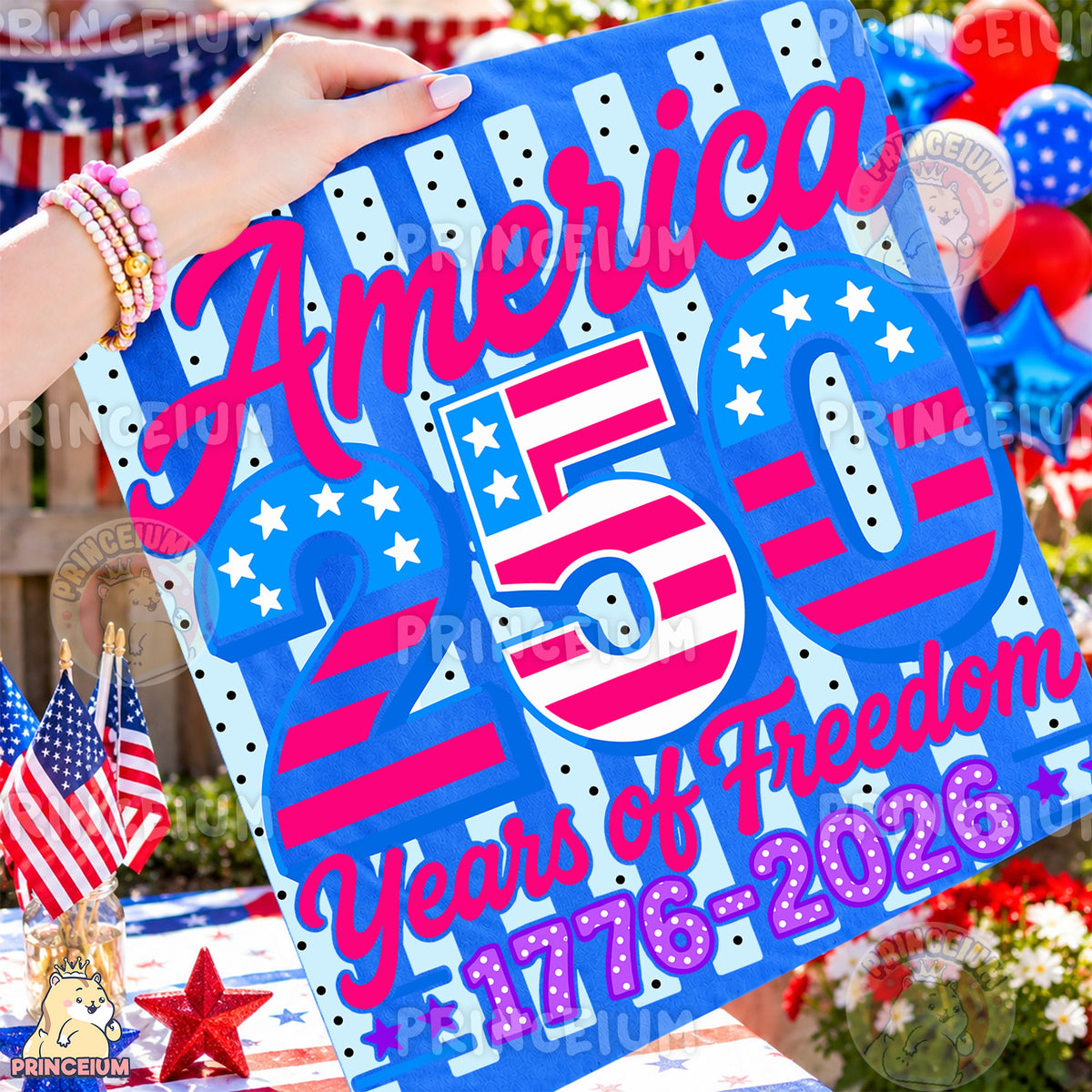 America 250 PNG, 250 Years of Freedom Shirt Design, Patriotic Fourth of July Sublimation Graphic