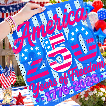 America 250 PNG, 250 Years of Freedom Shirt Design, Patriotic Fourth of July Sublimation Graphic