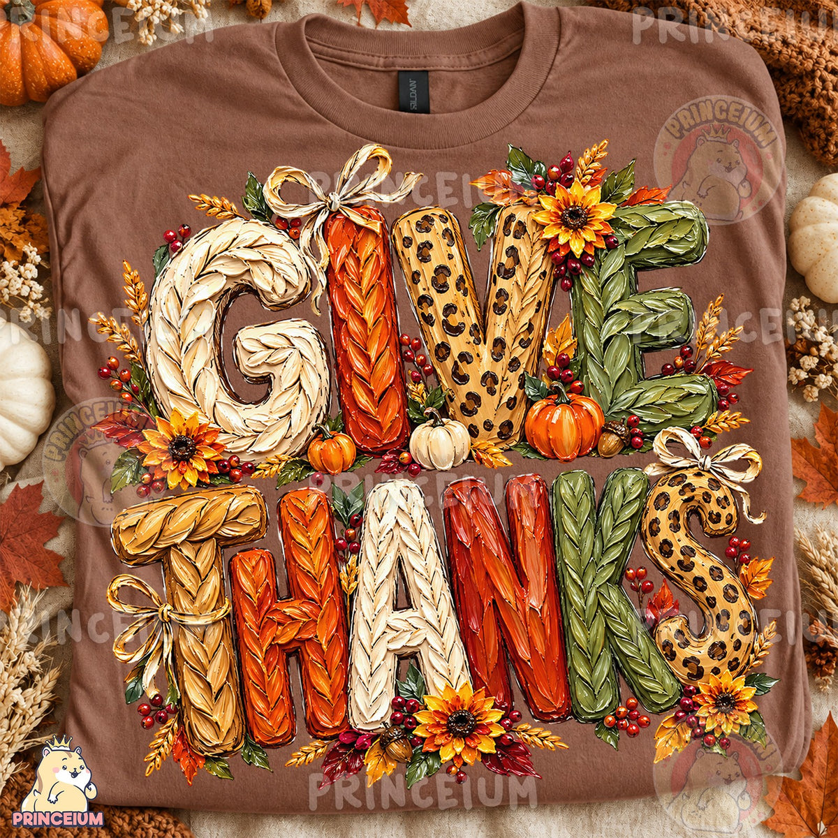 Give Thanks Autumn Lettering