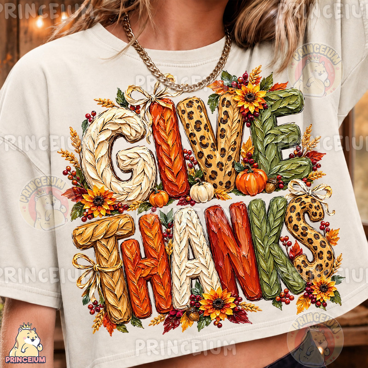 Give Thanks Autumn Lettering