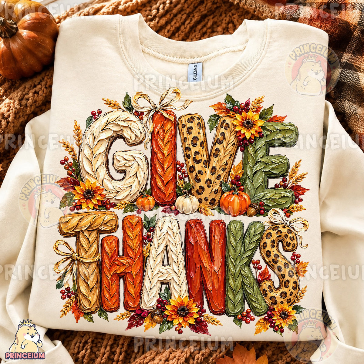 Give Thanks Autumn Lettering