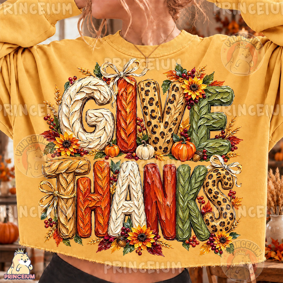 Give Thanks Autumn Lettering