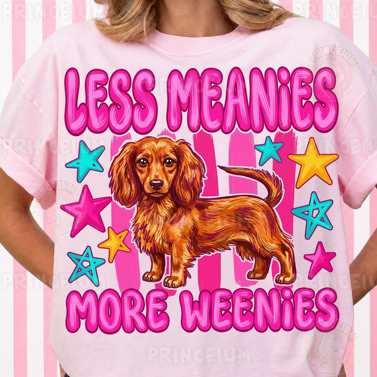 Less Meanies More Weenies Sublimation Design PNG  Dachshund Dog Digital Download