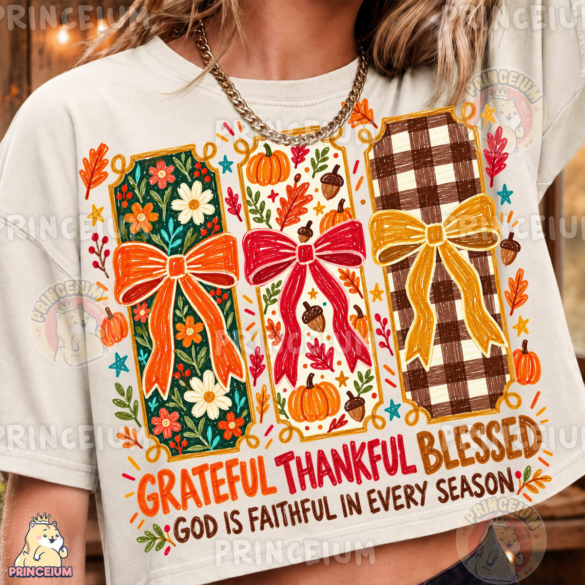 Grateful Thankful Blessed Fall Bows