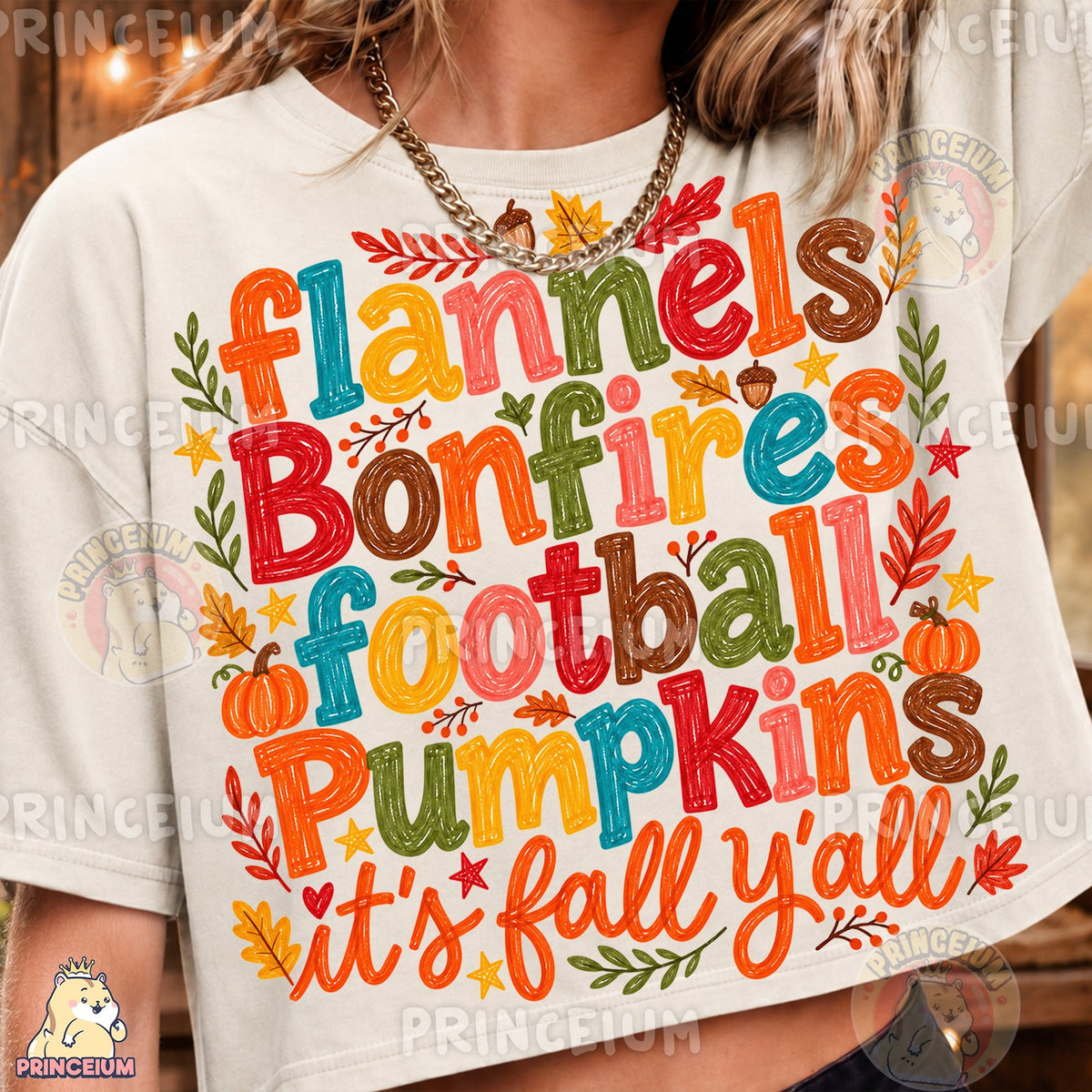 Flannels Bonfires Football Pumpkins
