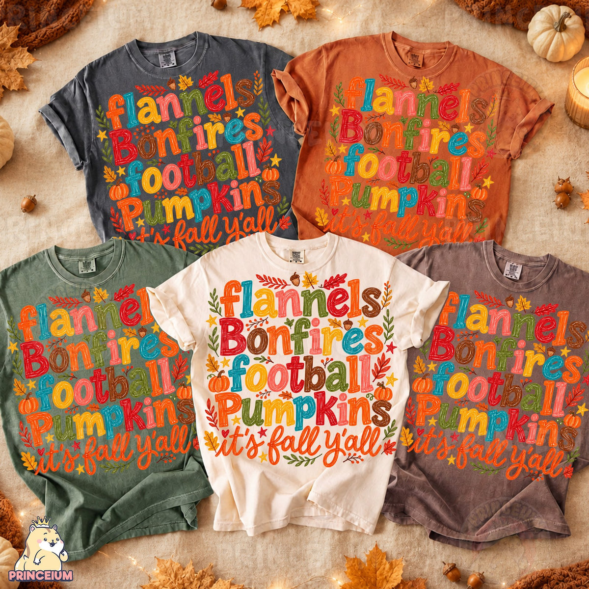 Flannels Bonfires Football Pumpkins