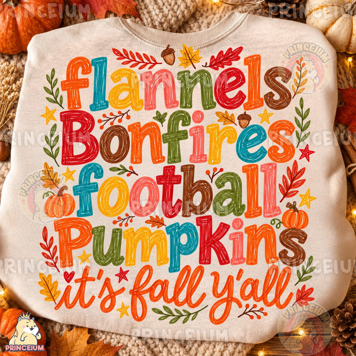 Flannels Bonfires Football Pumpkins