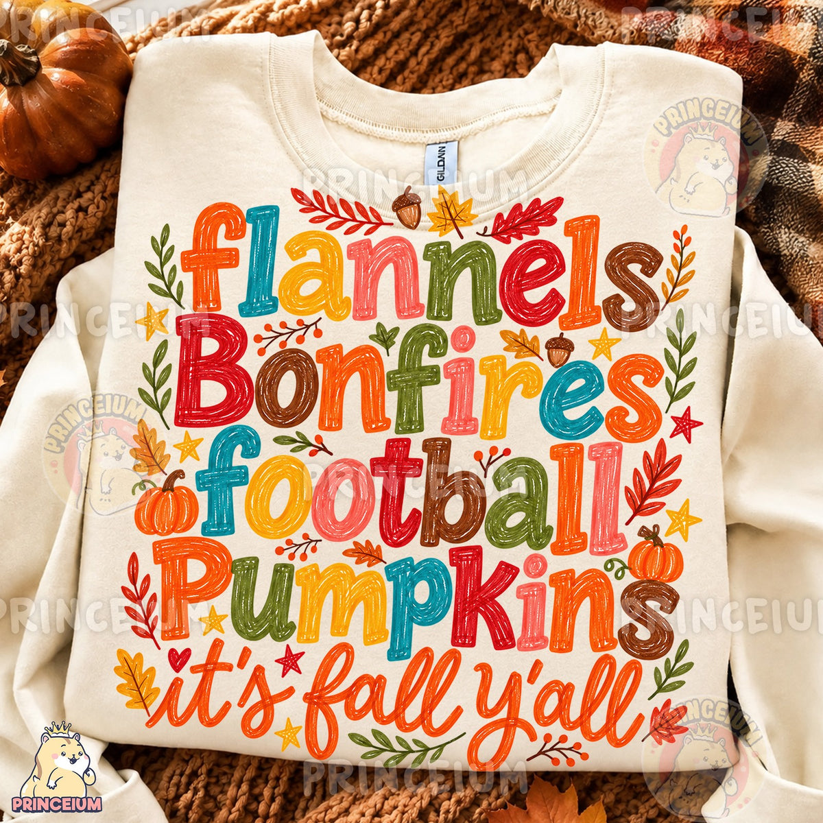 Flannels Bonfires Football Pumpkins