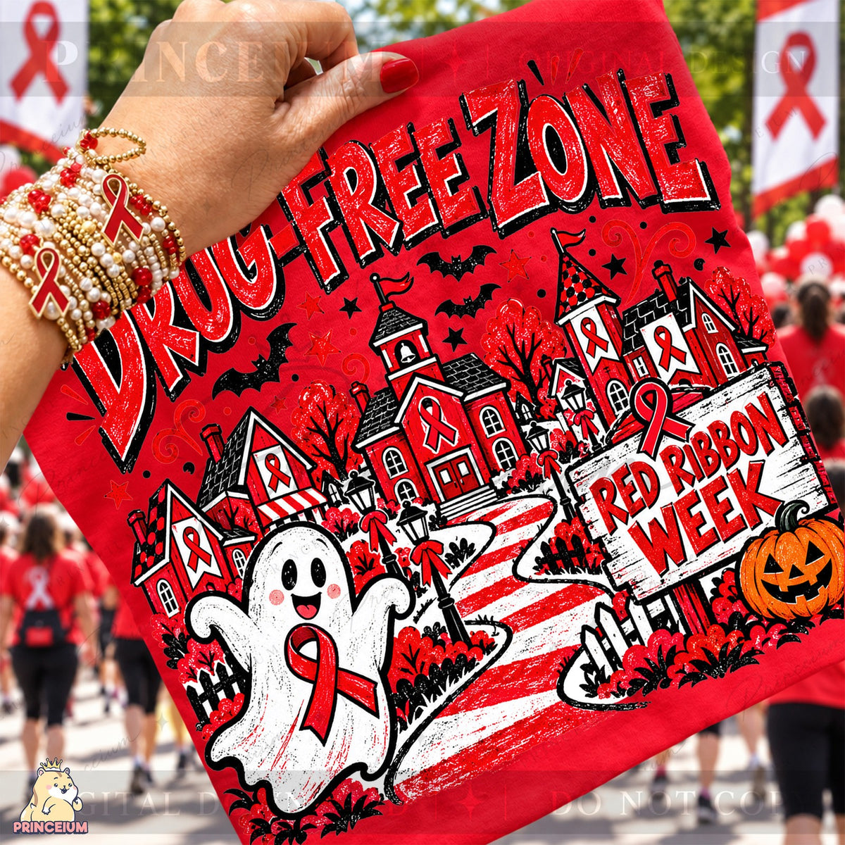 Drug-Free Zone Spooky Red Ribbon Week