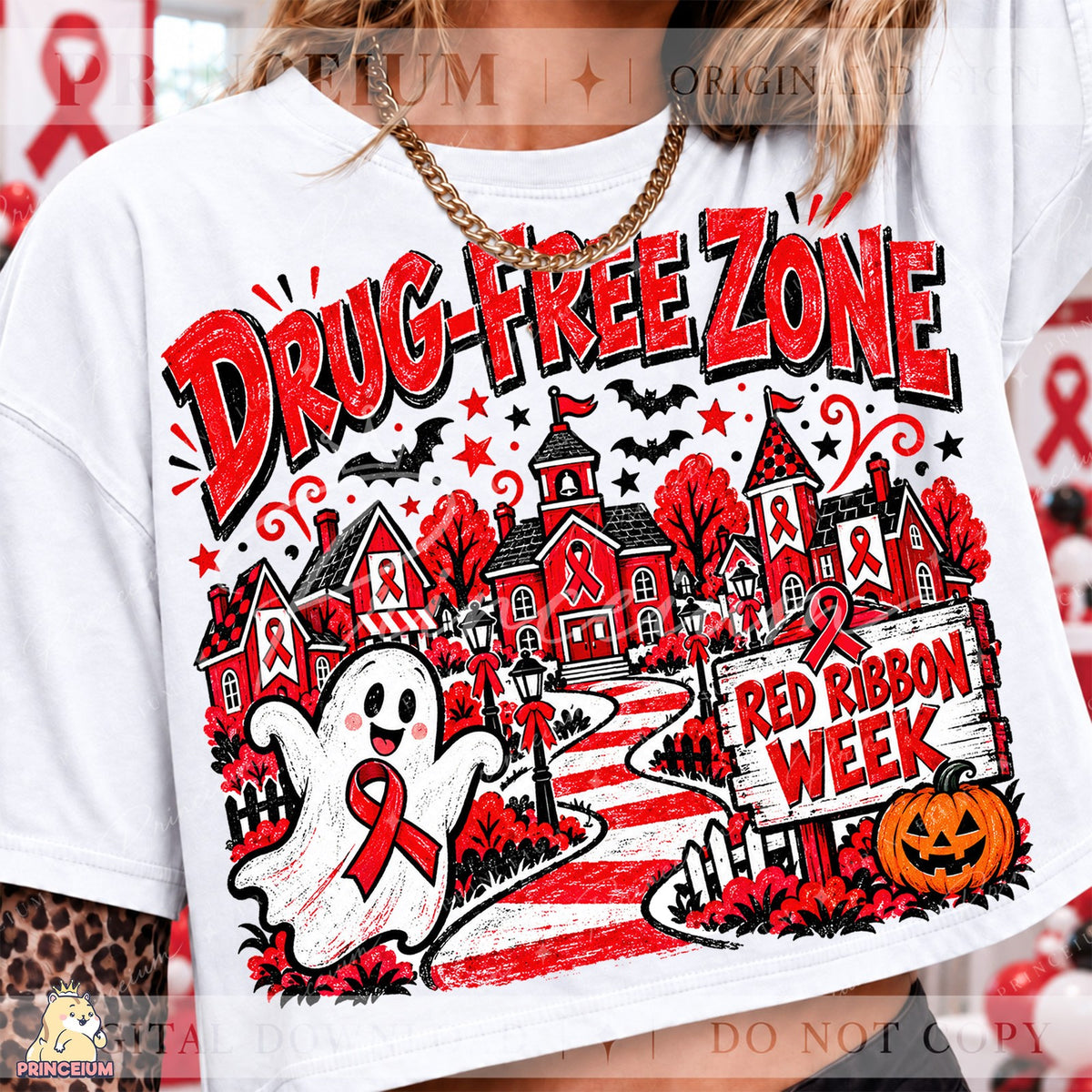 Drug-Free Zone Spooky Red Ribbon Week