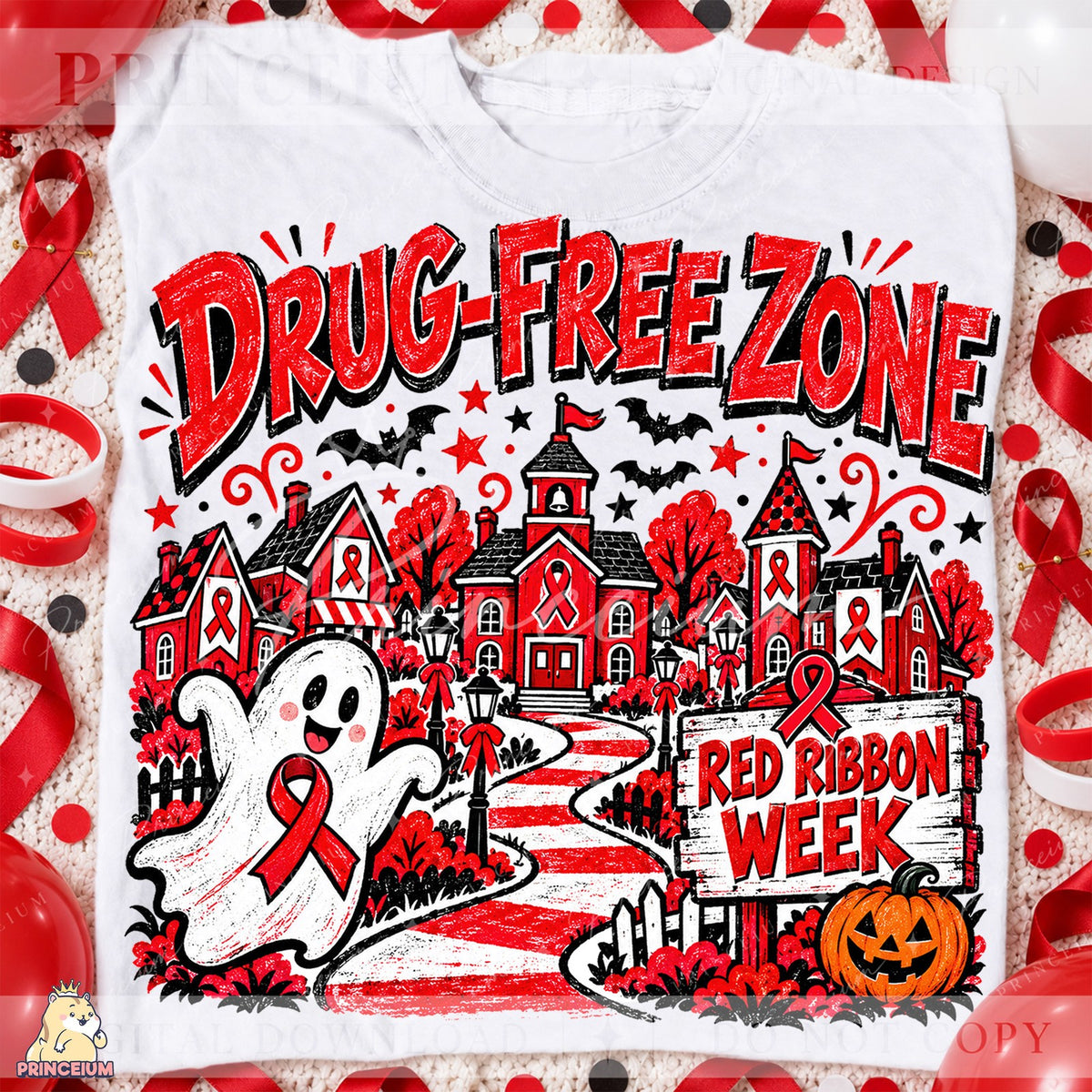 Drug-Free Zone Spooky Red Ribbon Week