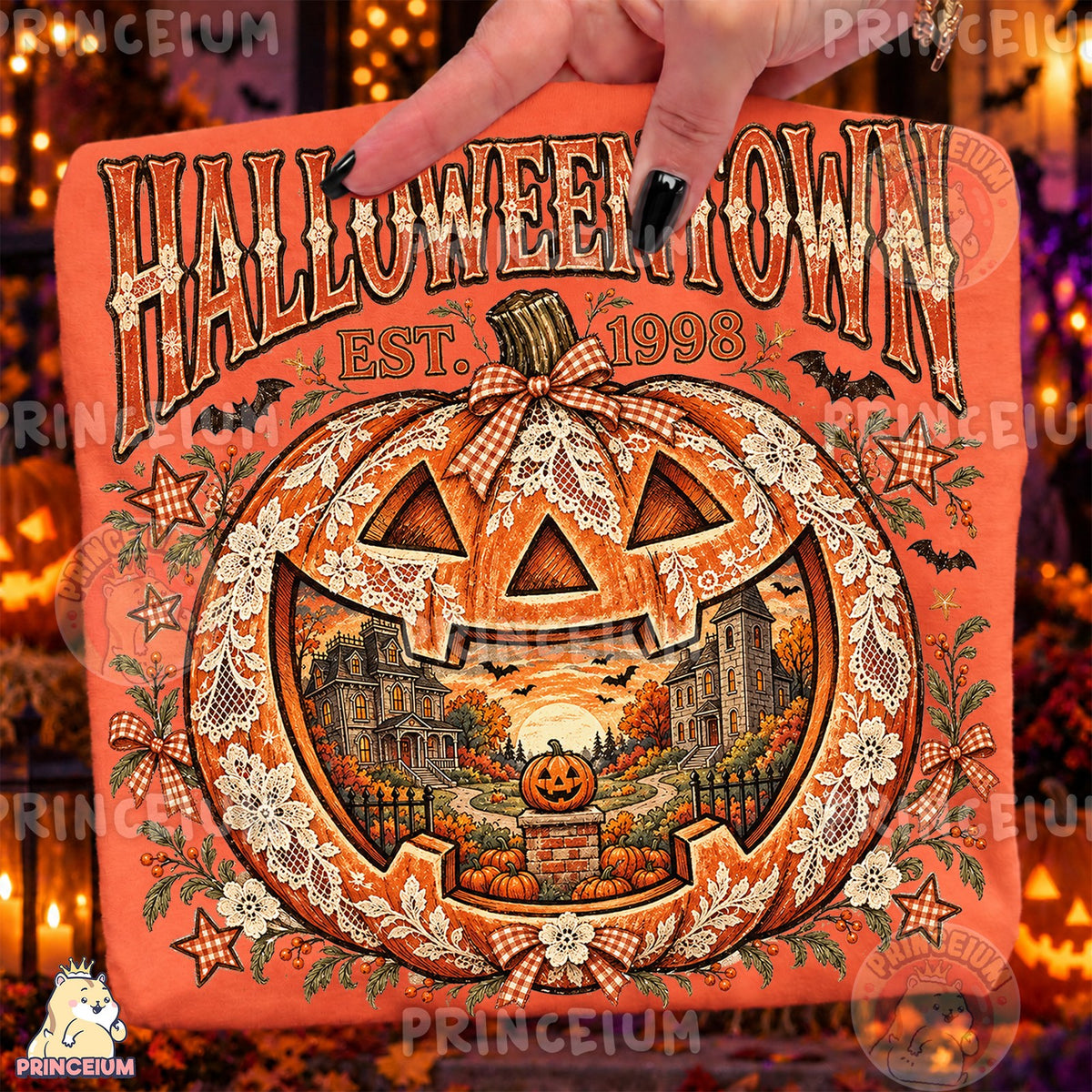 Halloweentown Lace Pumpkin