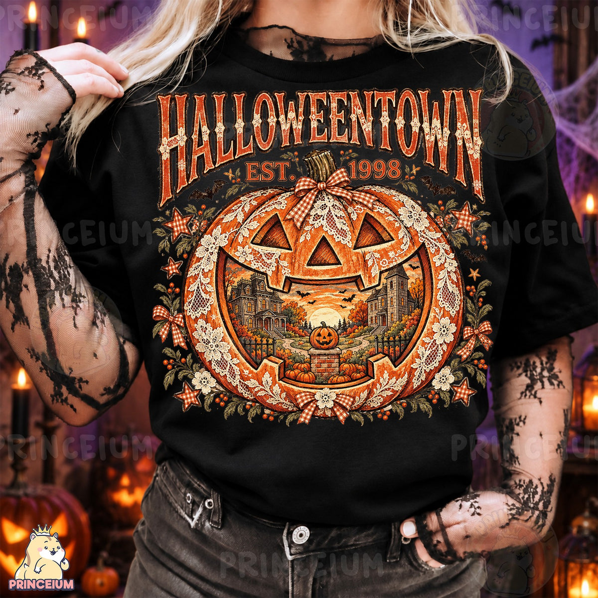 Halloweentown Lace Pumpkin