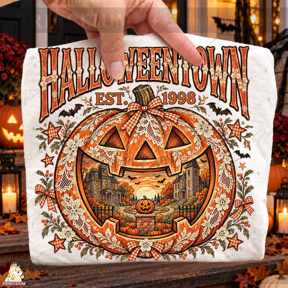 Halloweentown Lace Pumpkin