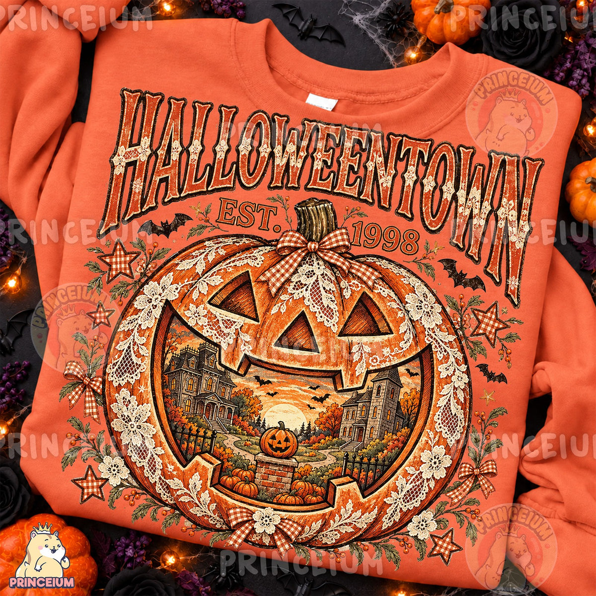 Halloweentown Lace Pumpkin