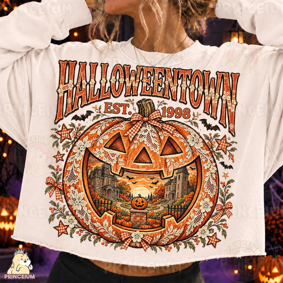 Halloweentown Lace Pumpkin