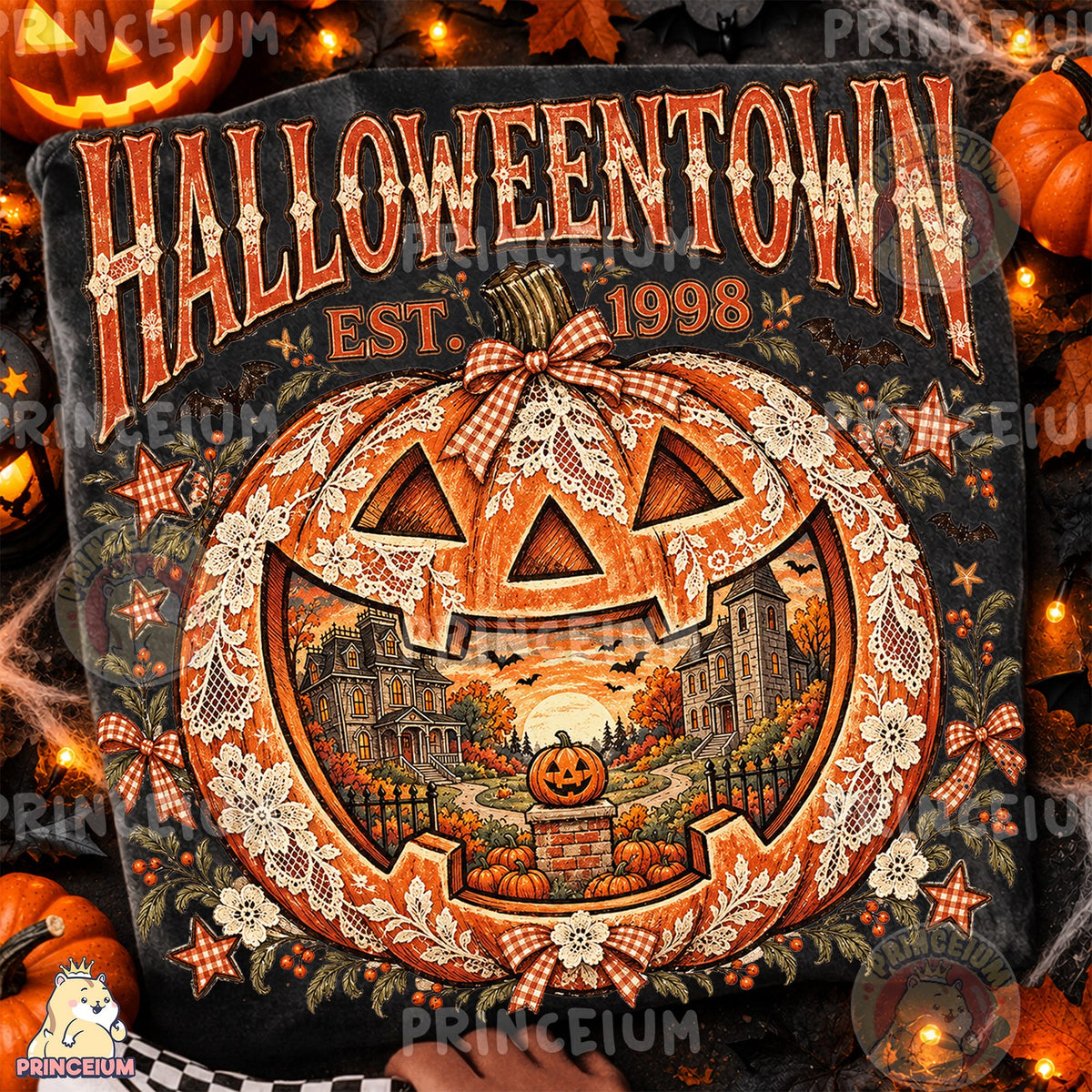 Halloweentown Lace Pumpkin