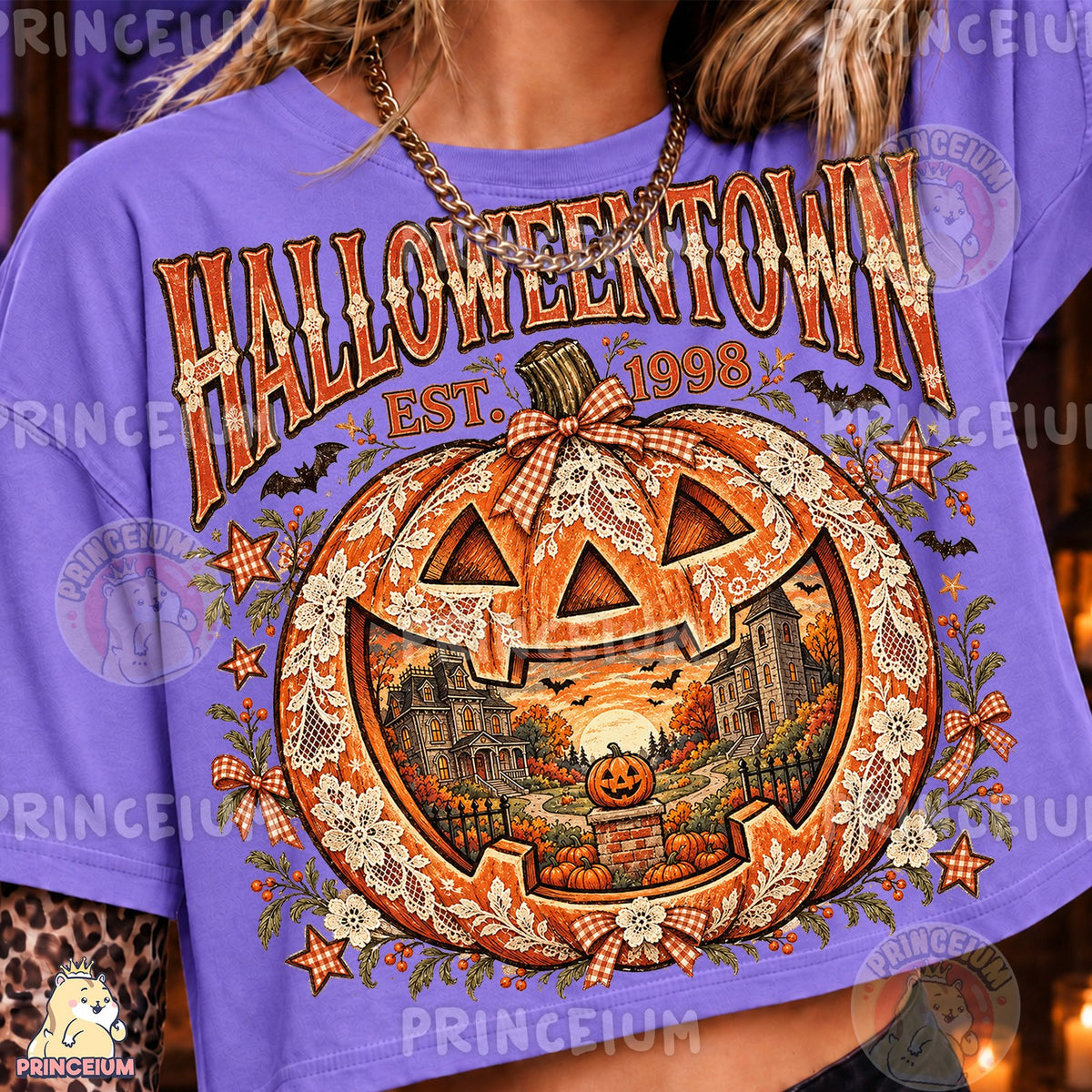 Halloweentown Lace Pumpkin