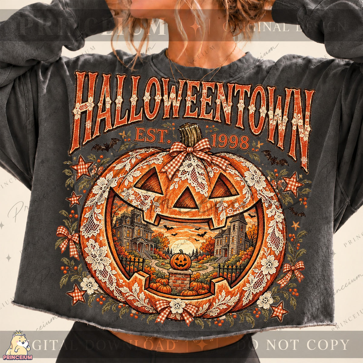 Halloweentown Lace Pumpkin