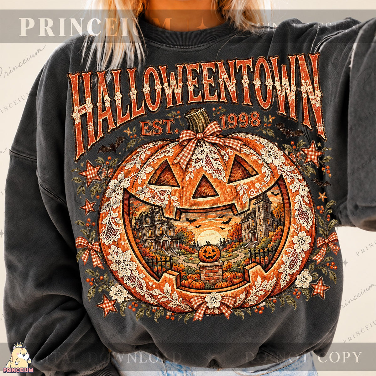 Halloweentown Lace Pumpkin