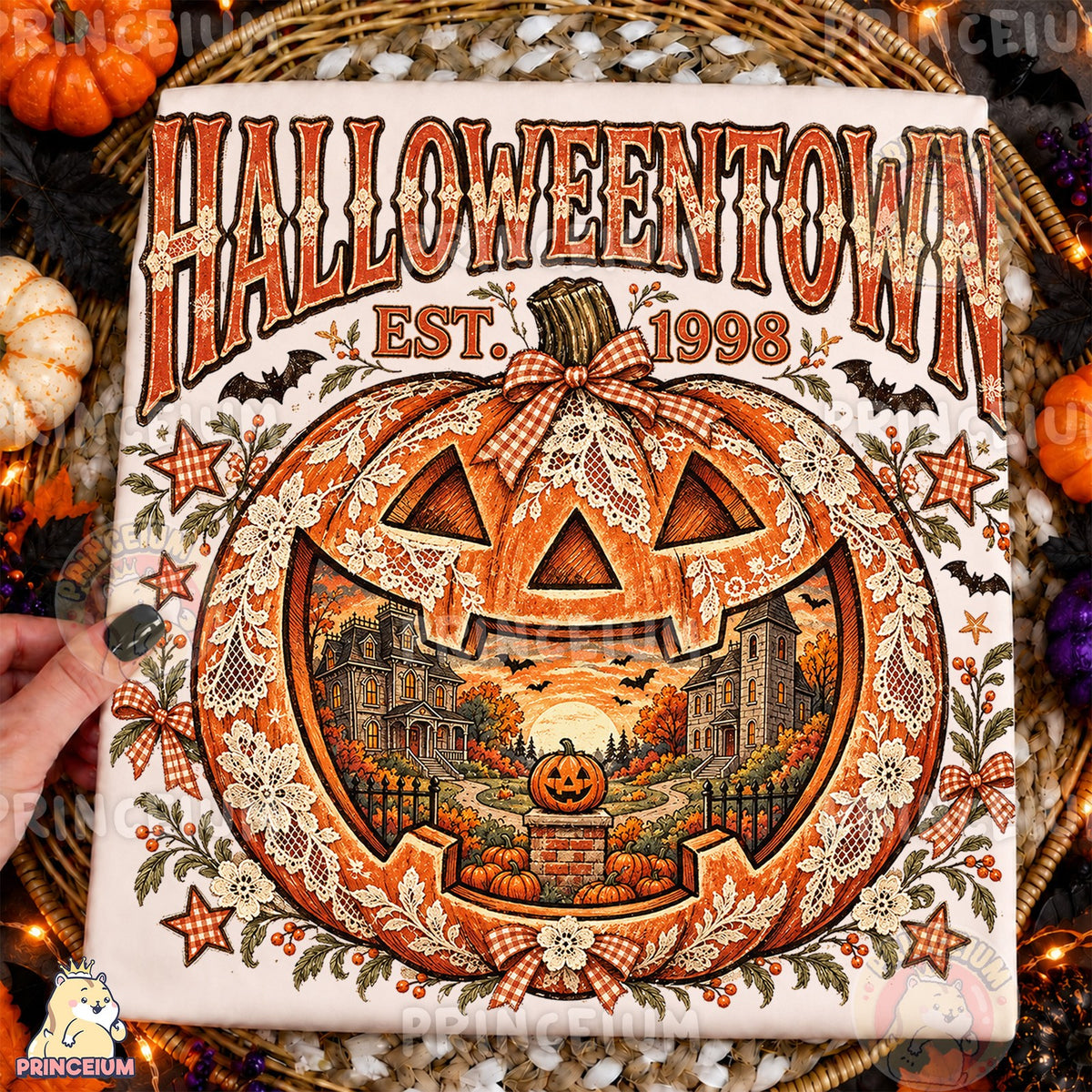 Halloweentown Lace Pumpkin