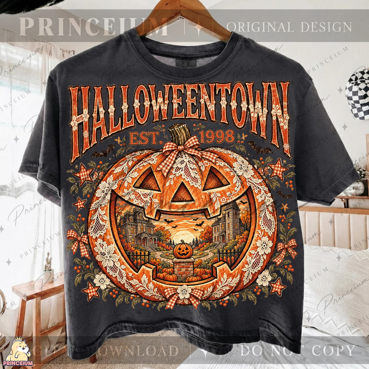 Halloweentown Lace Pumpkin