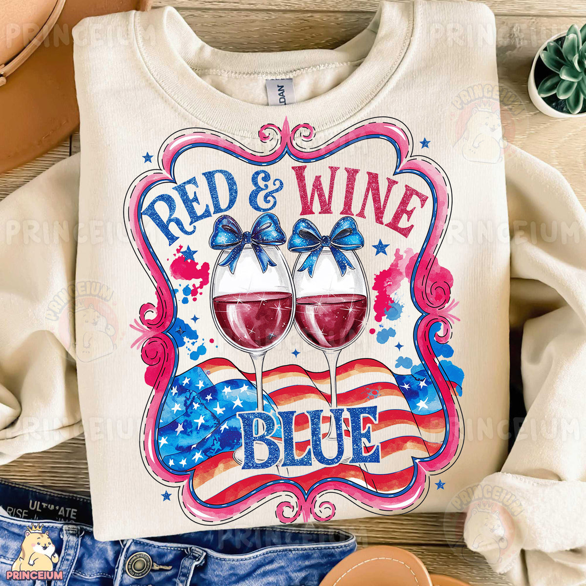 a t - shirt that says red and wine with two glasses of wine