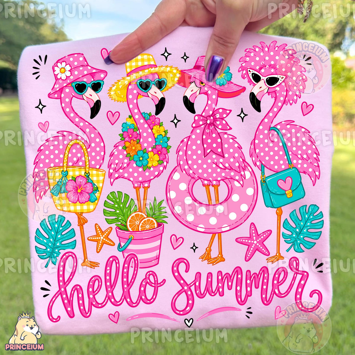 Hello Summer Flamingos