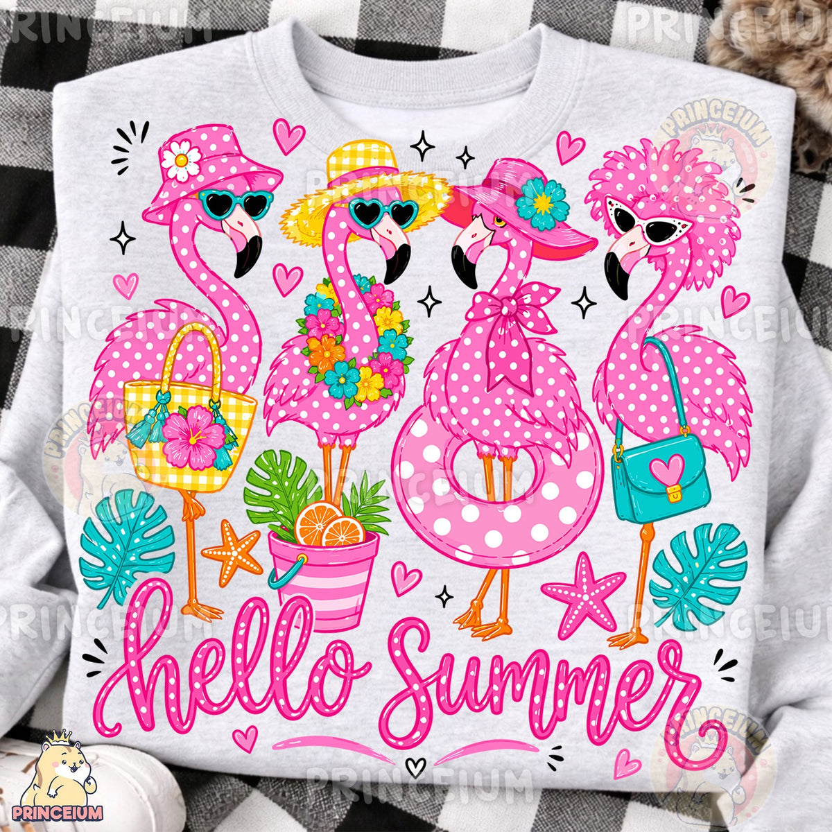 Hello Summer Flamingos