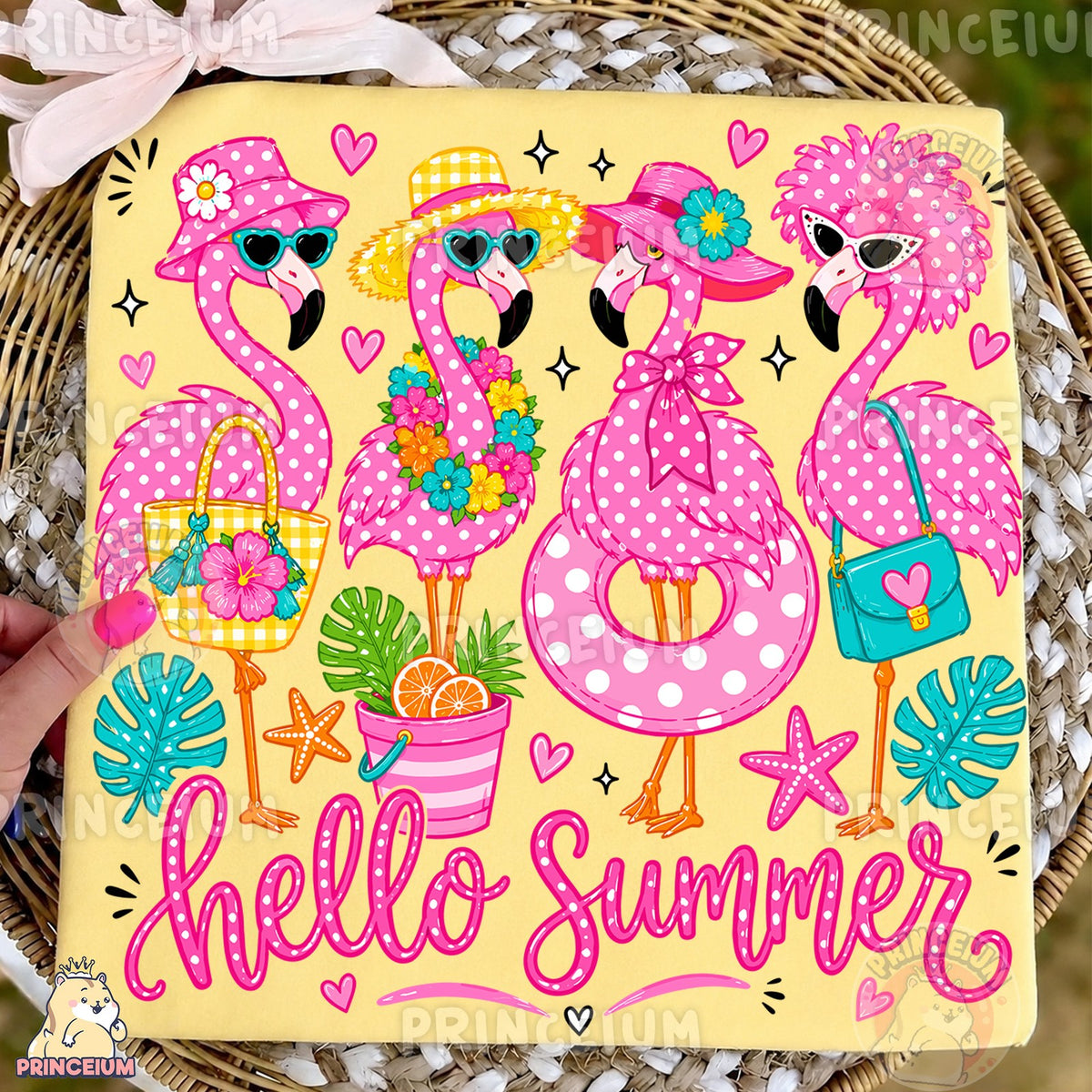 Hello Summer Flamingos
