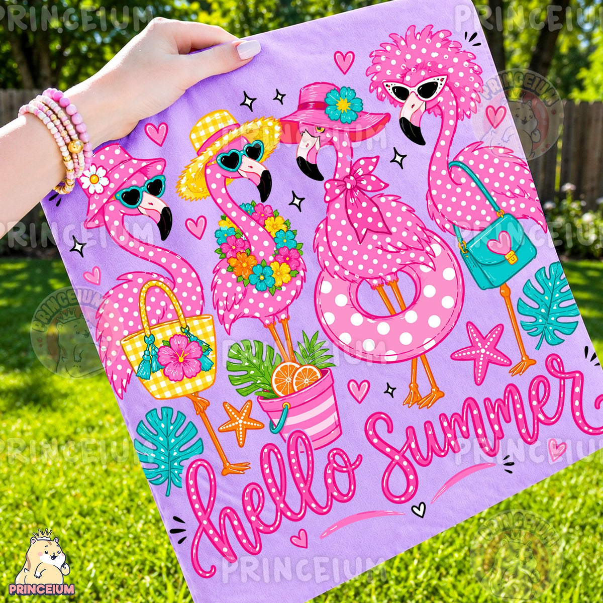Hello Summer Flamingos