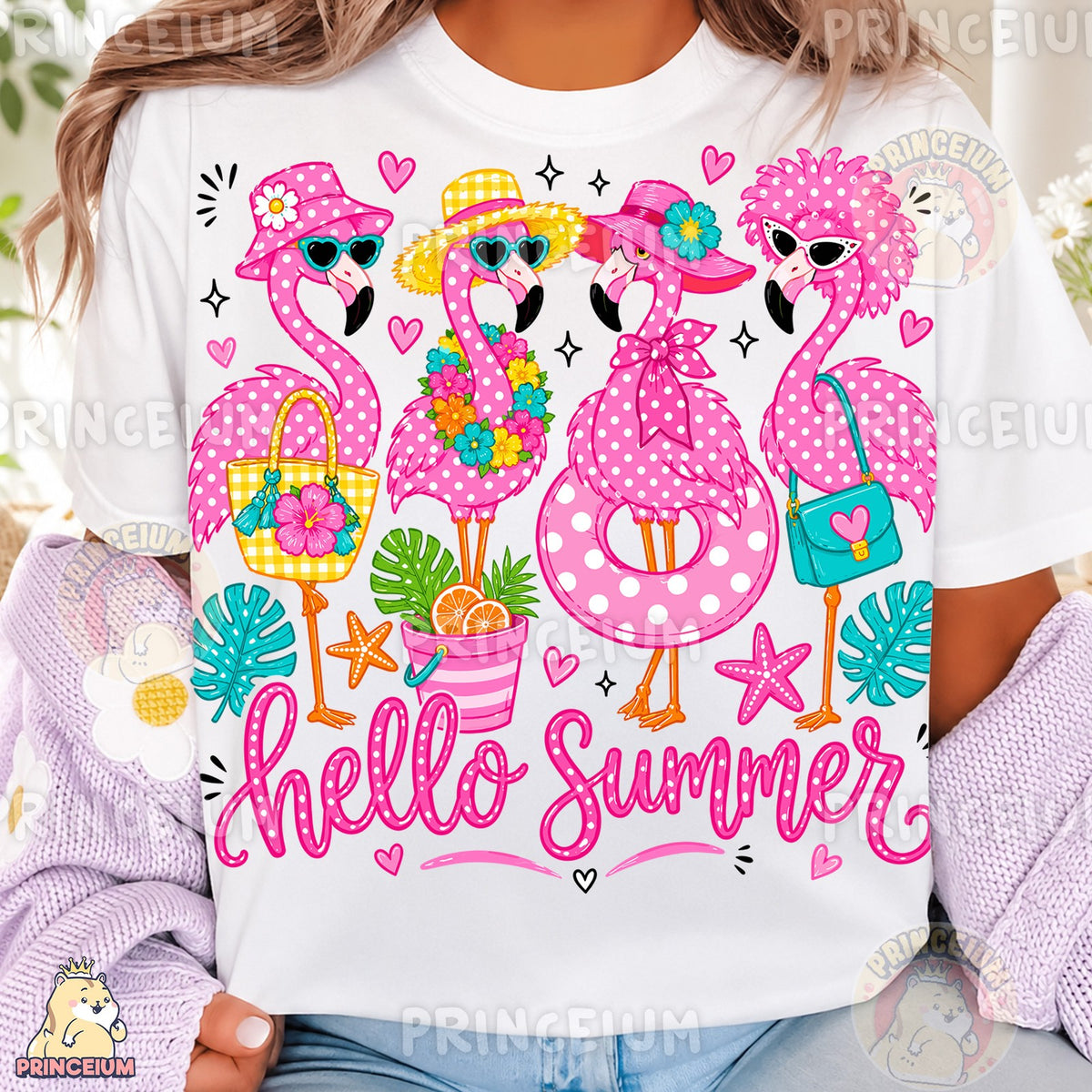 Hello Summer Flamingos
