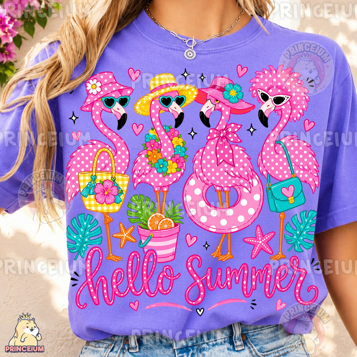 Hello Summer Flamingos