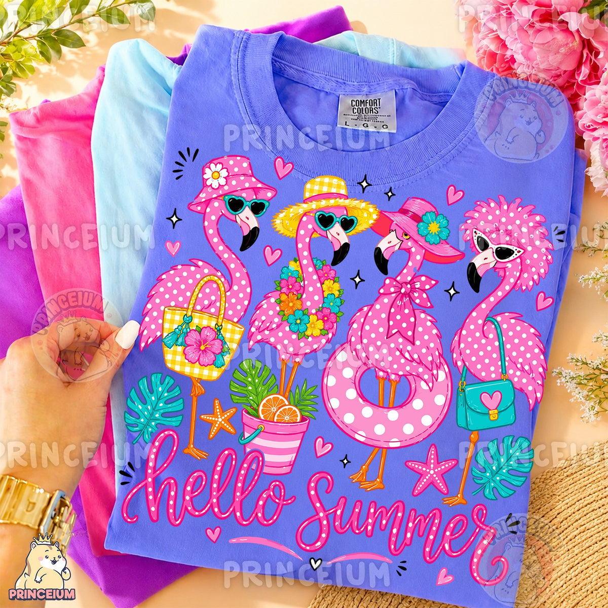 Hello Summer Flamingos