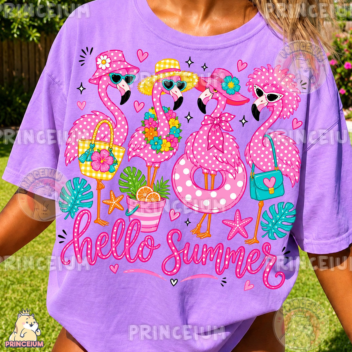 Hello Summer Flamingos