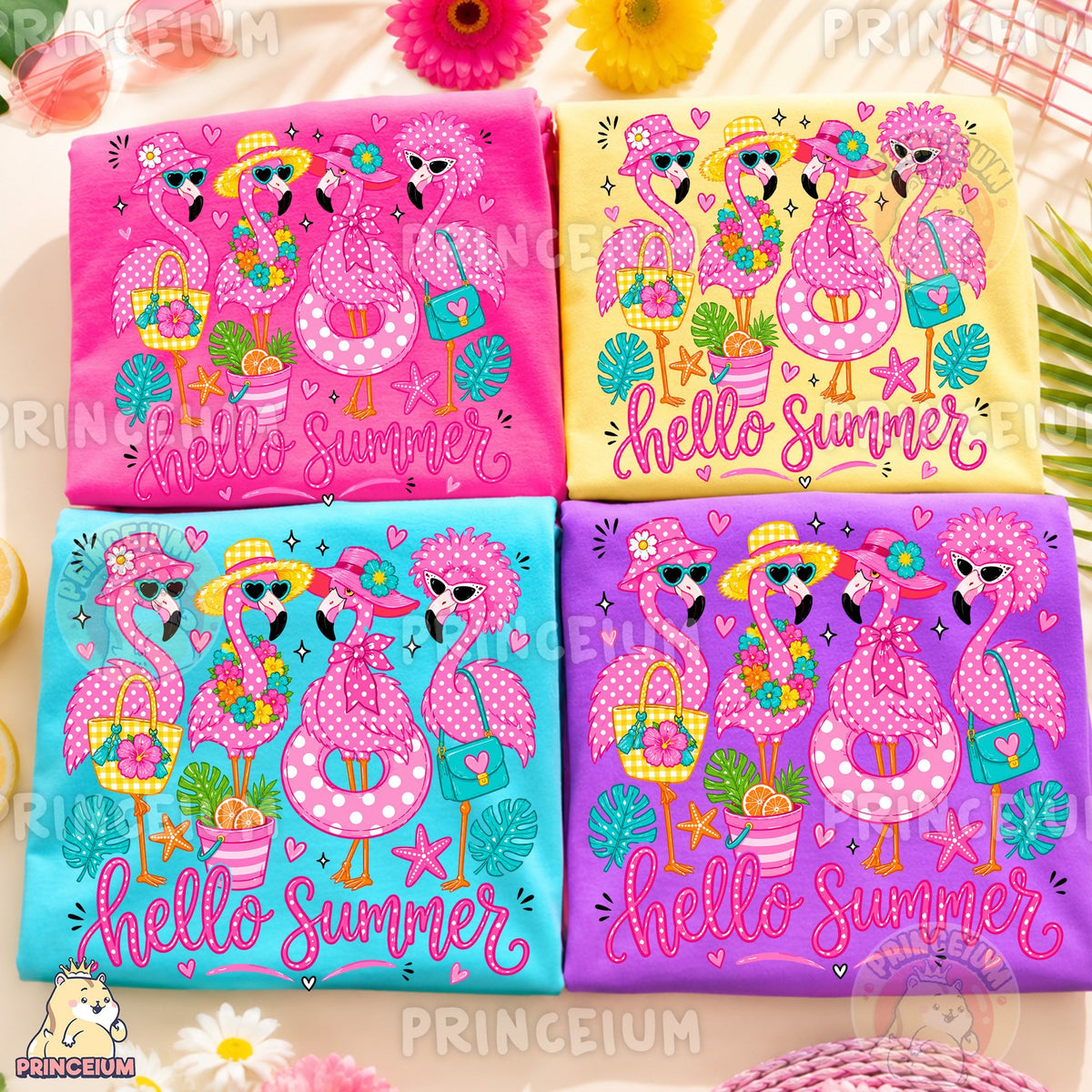 Hello Summer Flamingos