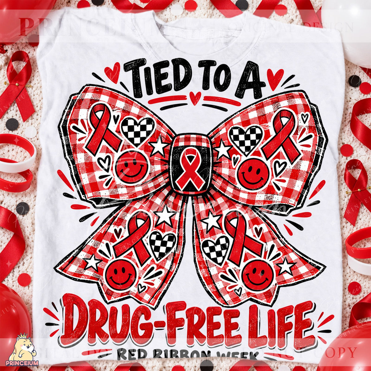 Tied To A Drug-Free Life Bow
