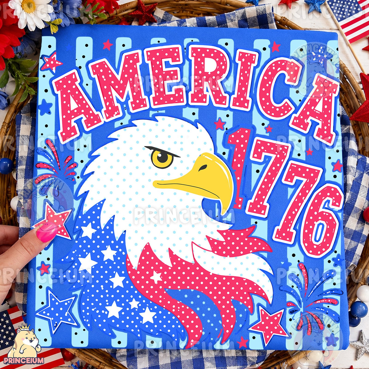America 1776 Patriotic Eagle