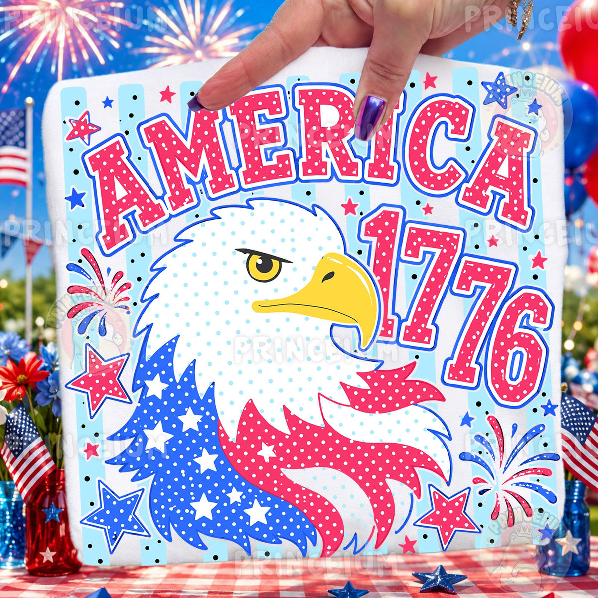 America 1776 Patriotic Eagle