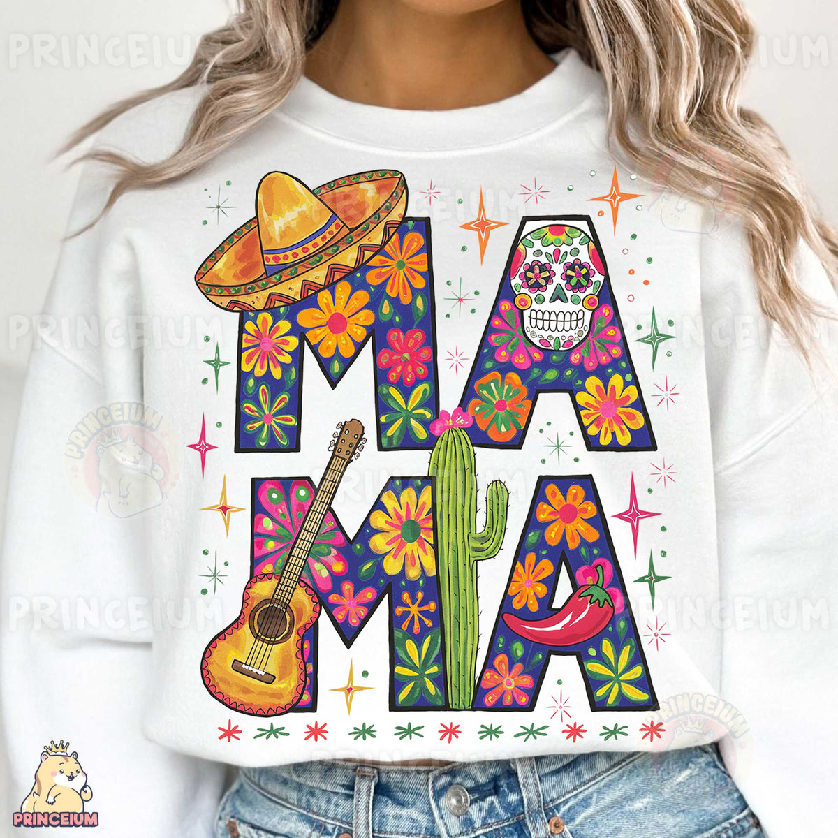 a woman wearing a white shirt that says amo