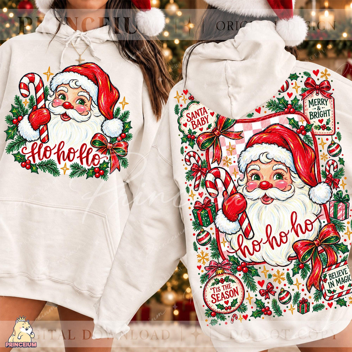 Christmas PNG Bundle Vintage Santa Nativity & Festive Holiday Designs