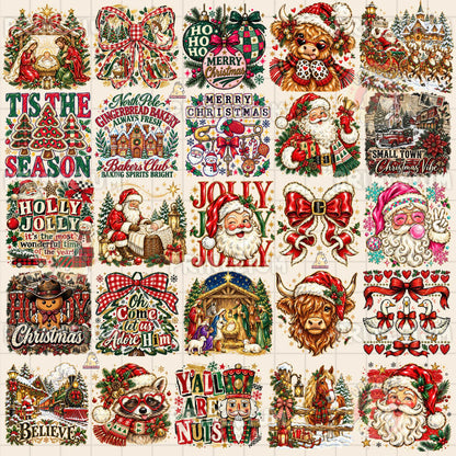 Merry Christmas PNG Bundle  Festive Holiday Designs | Instant Digital Download