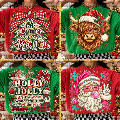 Merry Christmas PNG Bundle  Festive Holiday Designs | Instant Digital Download