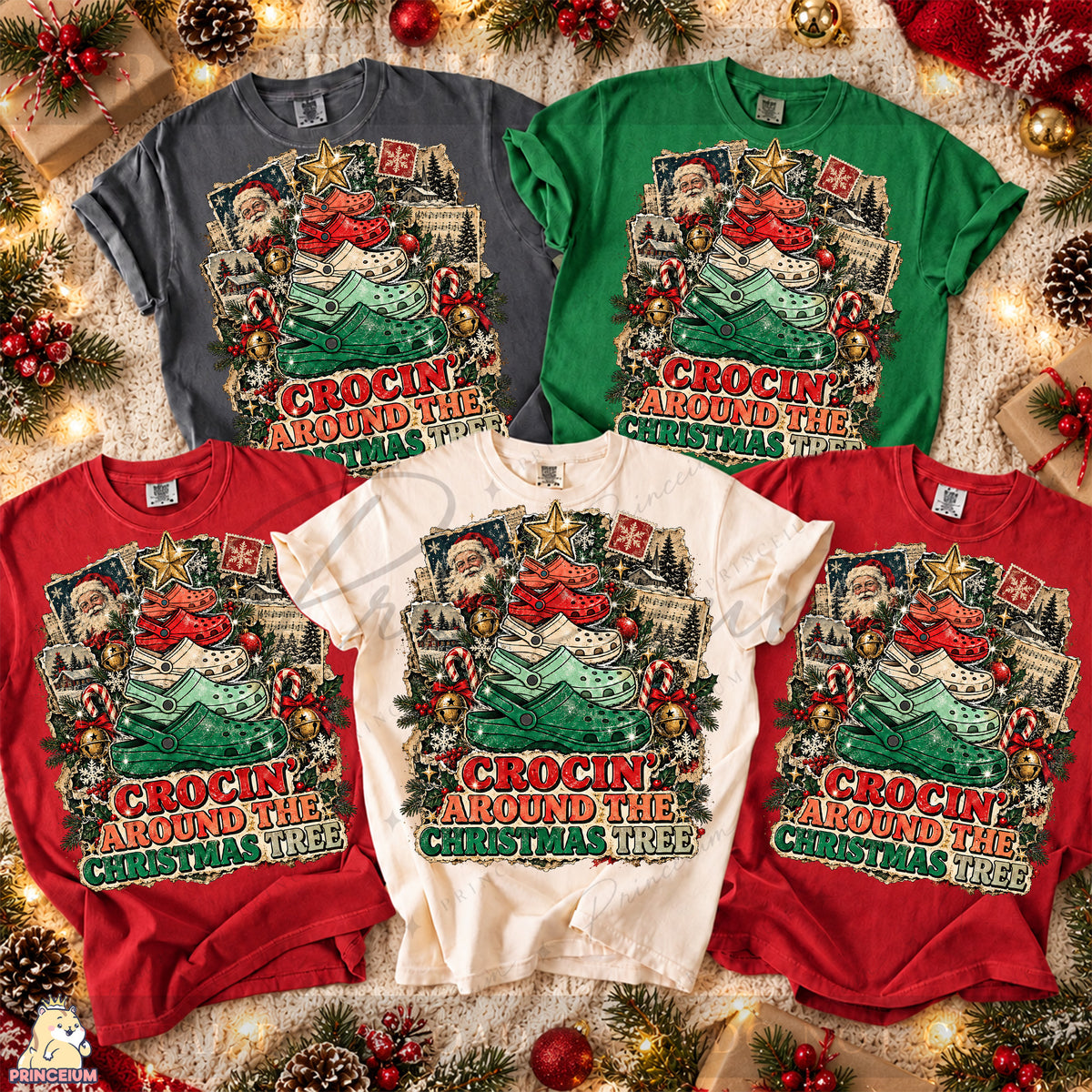 Crocin’ Around the Christmas Tree PNG Vintage Holiday Design