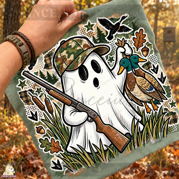 Duck Hunting Ghost PNG Camo Hat & Ducks Rustic Fall Design